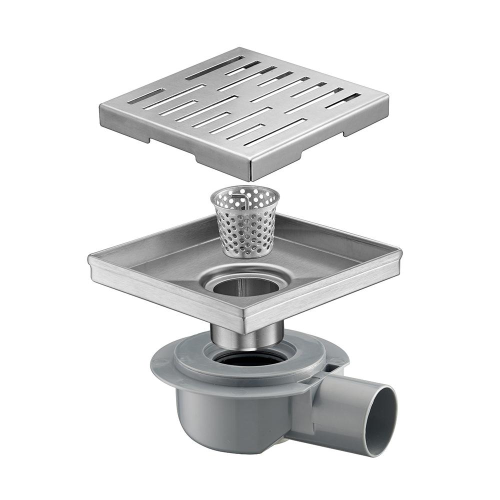 Stainless Steel 304 Anti-Odor Drain Floor for Bathroom European Style V-shaped Drainage Floor Drain 100*100MM square Drain