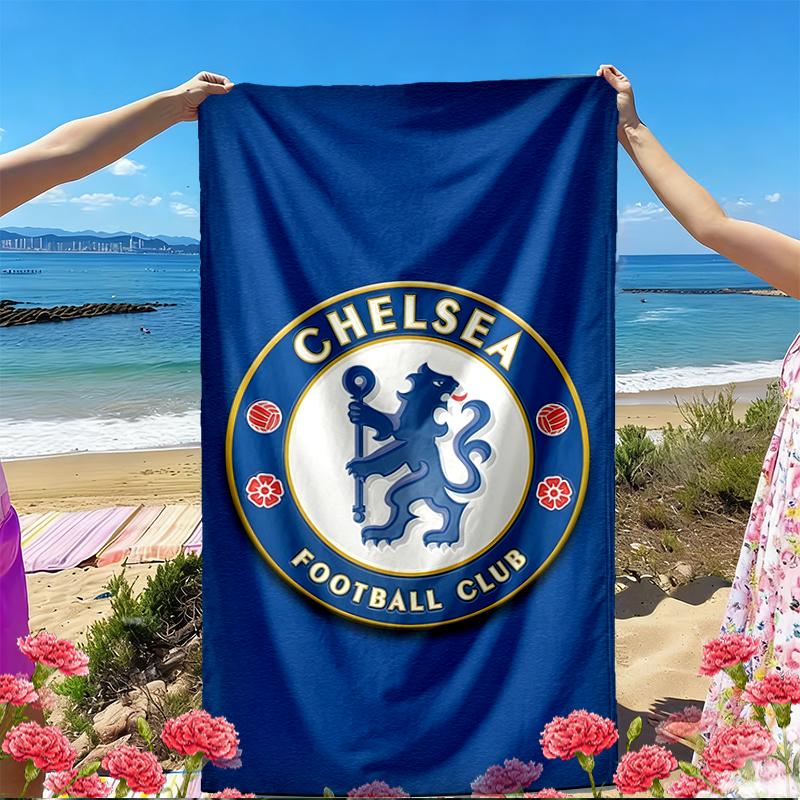 Chelsea F.C Print Beach Towel, Versatile Lightweight Absorbent Beach Towel for Pool Surf Yoga Bathroom, Perfect Birthday Holiday Gift