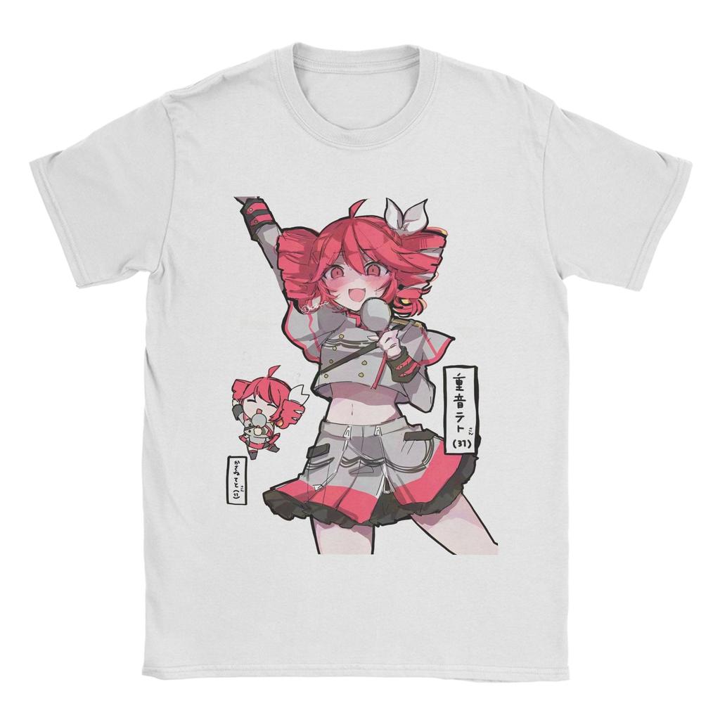 Unisex Unisexs Kasane Teto Cartoon Anime T Shirt Virtual Idols 100 Cotton Tops Unique Short Sleeve Crew Neck Tees Gift Tshirt