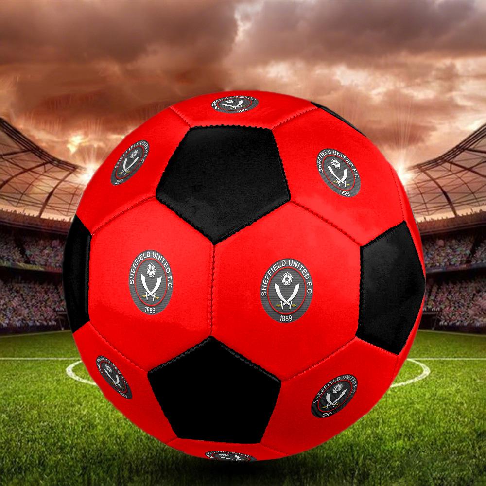Sheffield United Soccer Ball Colorful All Ages Machine Stitched PVC Competition Ready Durable High-Bounce.SIZE5