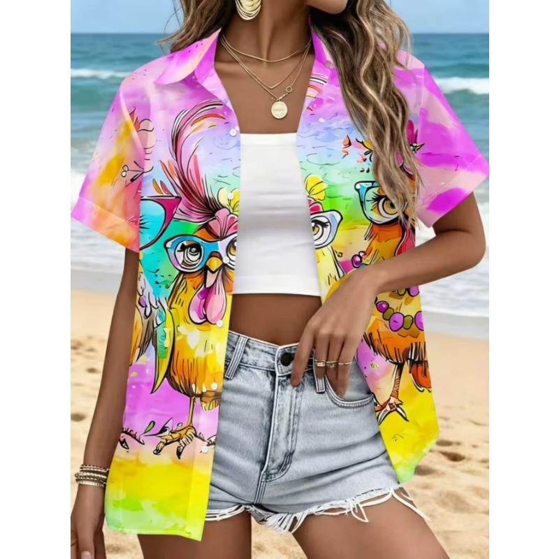 Women's plus size short-sleeved shirts are casual, comfortable and versatile