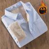 Men's Warm Long-Sleeve Velvet Shirt for Autumn and Winter (Style 9307)