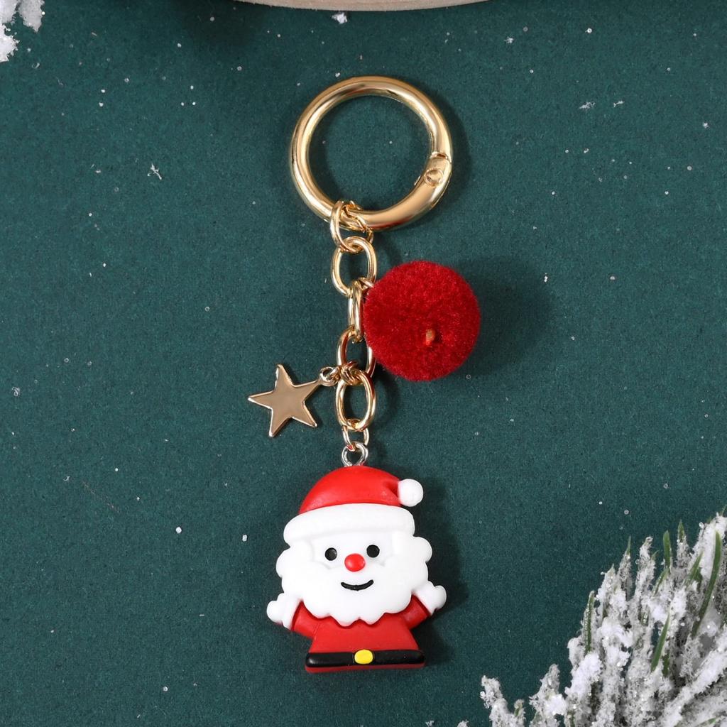 Christmas Festival Christmas Tree Santa Claus Hairball Bag Decoration Car Headphone Pendant Party Memorial Gift Bag Charm