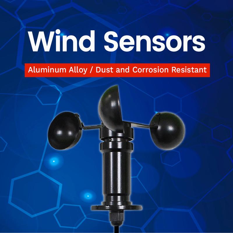 0-30m/s Aluminium Alloy Wind Speed Sensor Weather Station Detector 3 Cup Anemometer Sensors Pulse RS485 Output 4-20mA 0-5V 0-10V