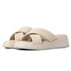 Slide Sandals Puffy Stitch Cross Sandals Ivory Cm 2E [Bontre] Women's 23.5