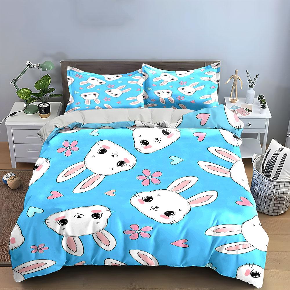 Whimsical bunny delight. Bedding sets Duvet covers Pillowcases(1* Duvet Cover 2* Pillowcases without duvet insert)