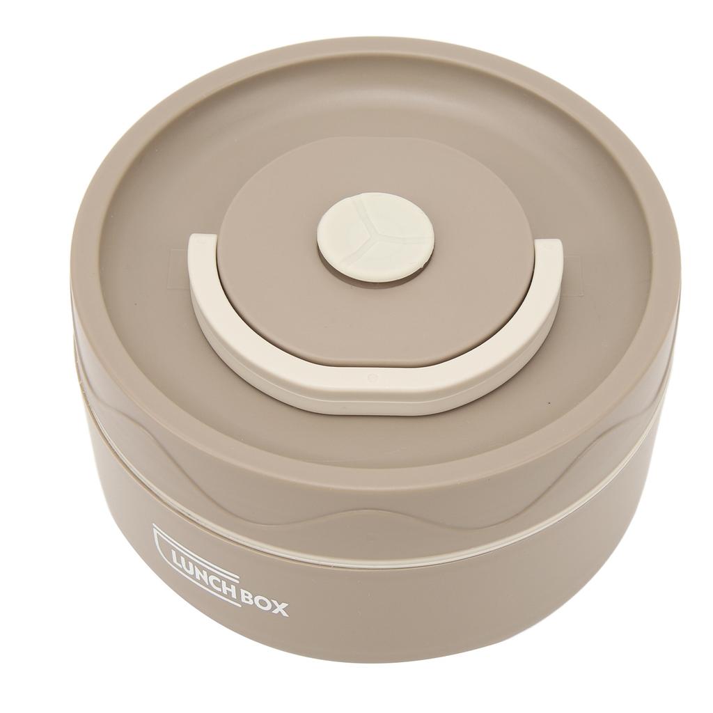 Термопот 420 мл 304 нержавеющая сталь двухслойный портативный круглый форма термос обед