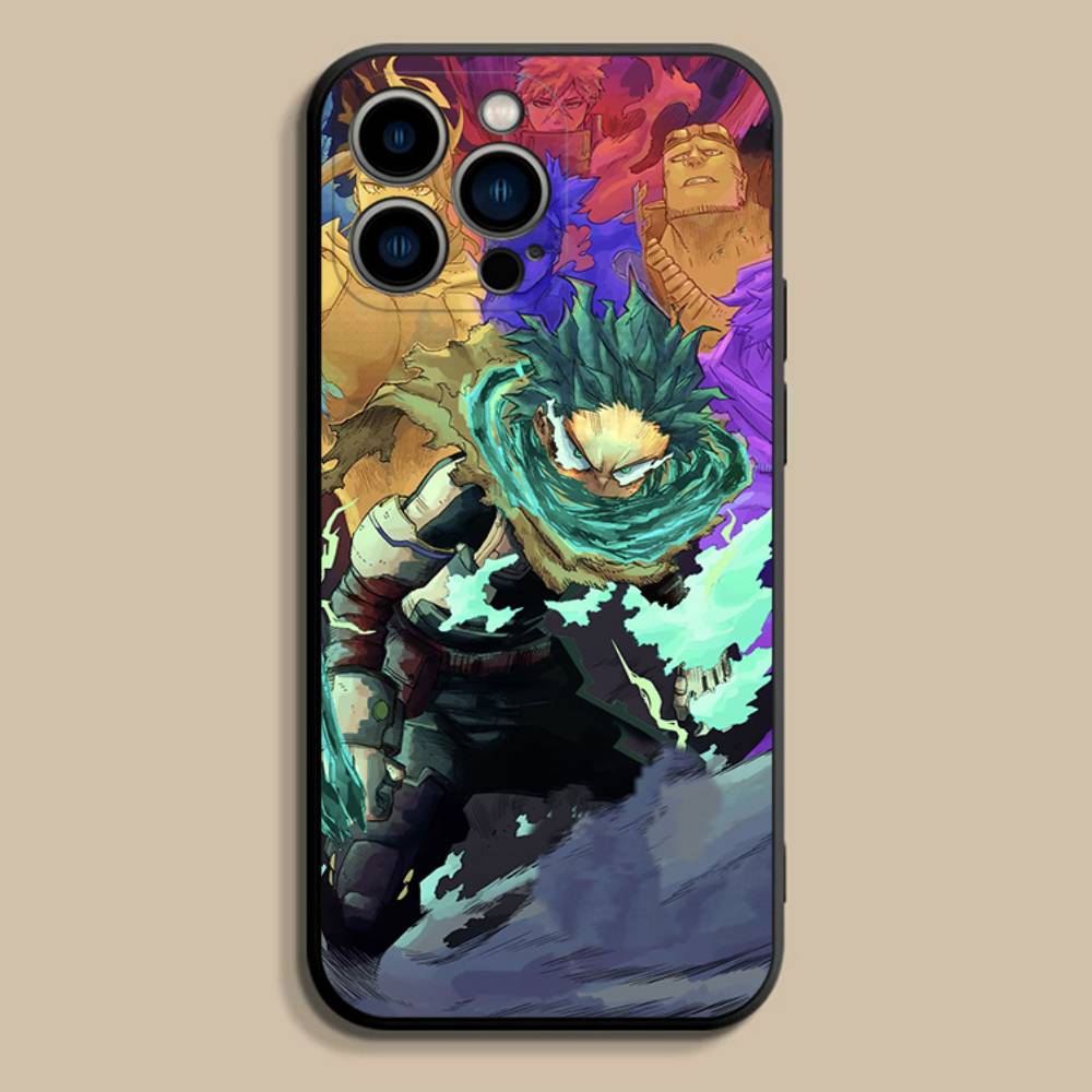 My Hero Academia D-Deku Phone Case For iPhone 17,16,15,14,13,12,Pro,Max,Plus,E,SE4,Air,Mini Black Soft Cover
