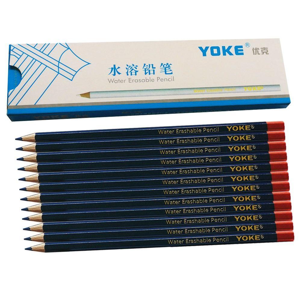 12 шт. Металлический белый/синий пластиковый водорастворимый карандаш для разметки, швейный карандаш, водосмываемый карандаш