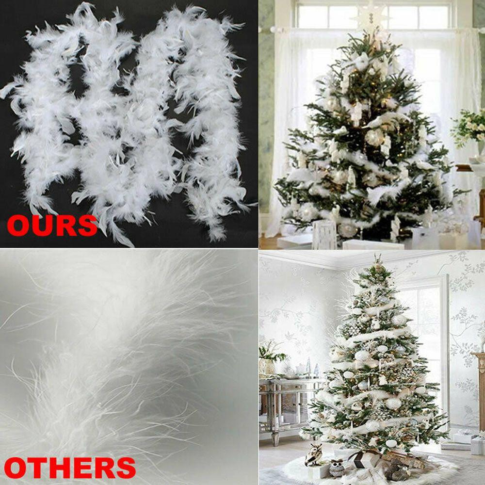 Grament Accessaries Apparel Fabric Christmas Tree Decor Feathers Feather Boa Strip Xmas Ribbon