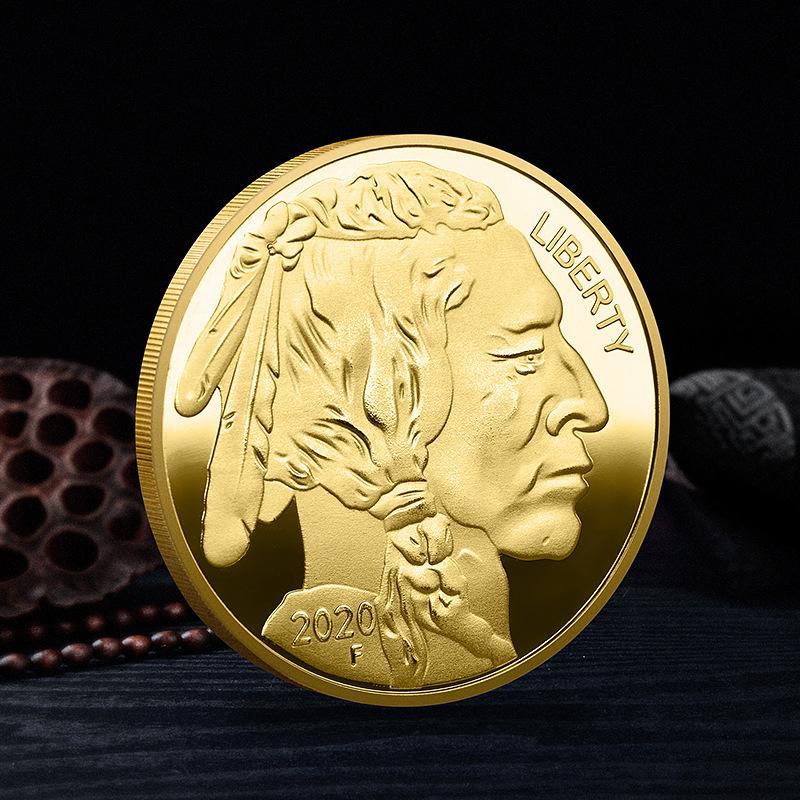 Indian 2019-2025 Multi-Year Commemorative Coins American Buffalo Gold-Plated Coins Commemorative Medal Coins