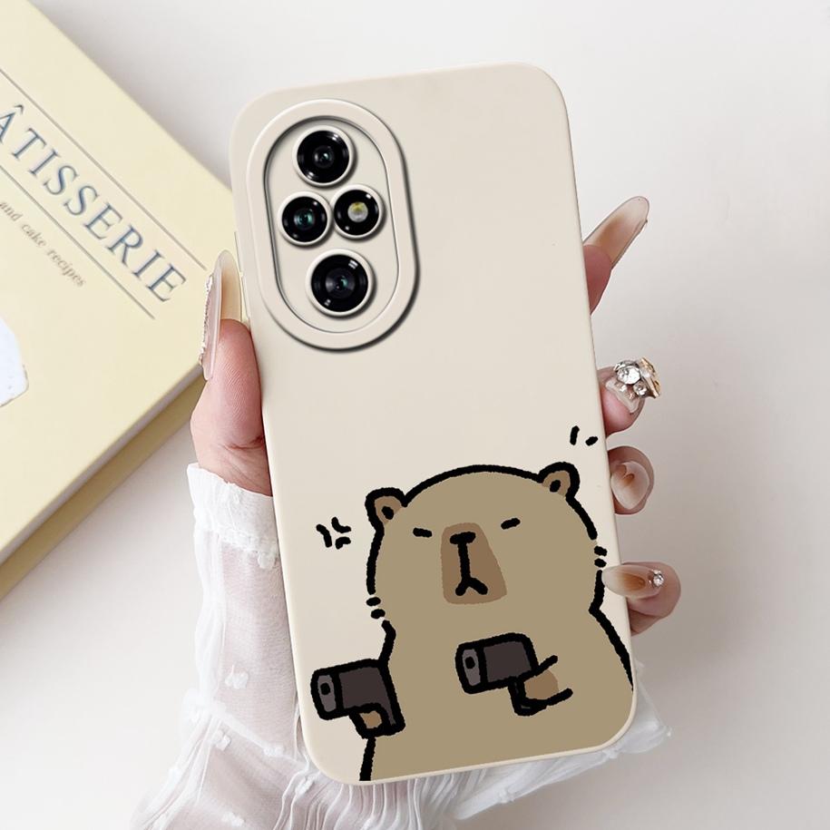 For Honor 200 Pro 5G Case ELP-AN00 Cover Cute Cartoon Panda Cat Shockproof Fundas For Honor200 Pro Bumper on Honor 200Pro Hoesje