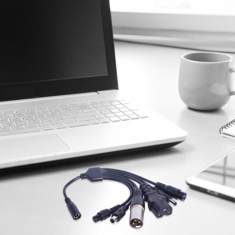 1 To 6 Electric Scooter Connectors Adapter 5.5x2.1mm Female To 8016 Male and 5.5x2.5mm for Stable Charging Cord