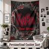 Wall Hanging Tapestry With Custom Name & Text, Korn Decorative Tapestry For Bedroom