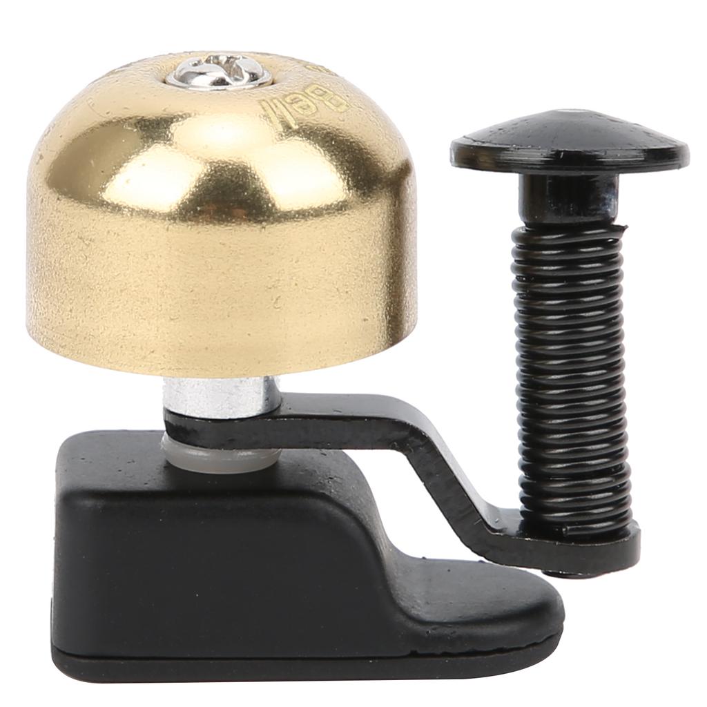 Small Mountain Bike Curved Handle Clip Bell Clear Noticeable Sound Bicycle Brass BellsGold