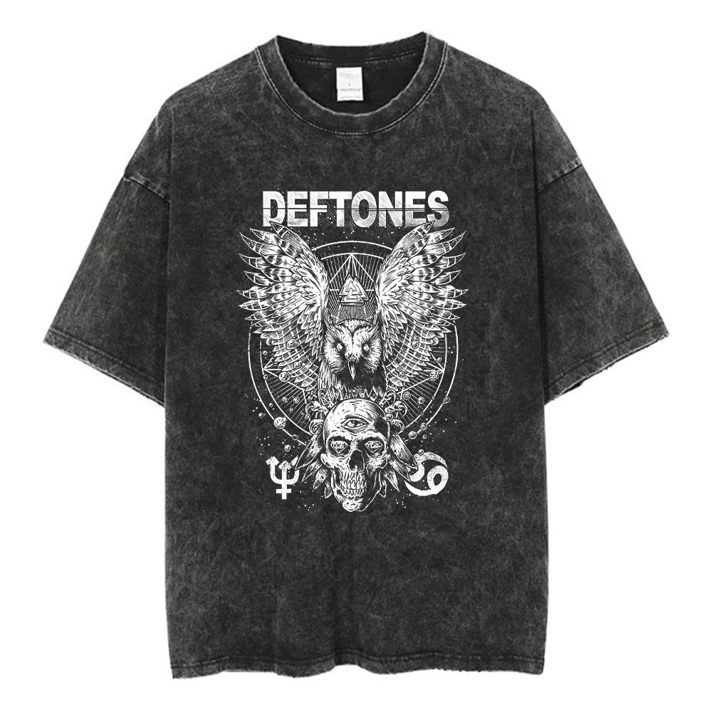 Deftones BandDiamond Eyes Music Album Cover TShirt Metal Rock Clothes Cotton Vintage Short Sleeve Tees For Men Plus Size Tops