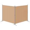 2 Part Room Divider Beige 348 x 180 cm Fabric