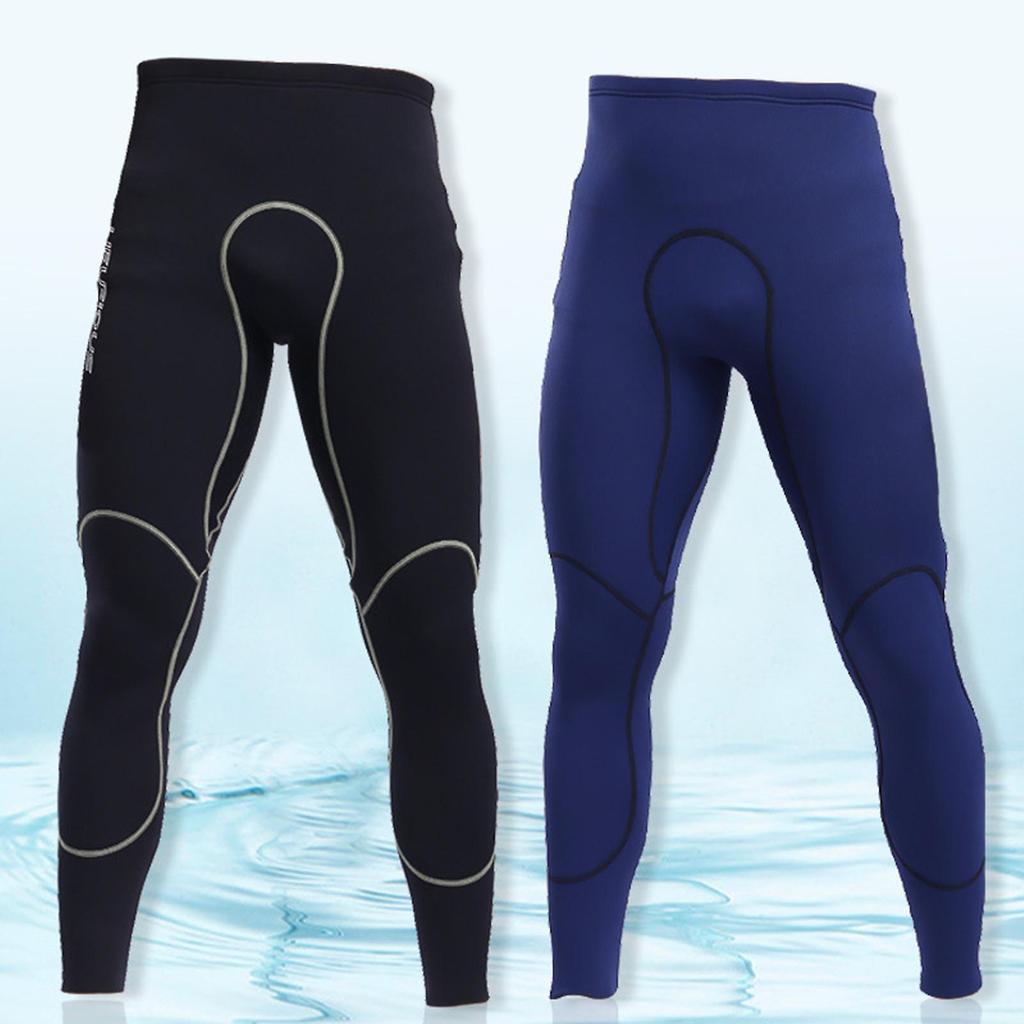 Mens Wetsuit Pants Neoprene Keep Warm 2mm Swimwear for Surfing S Black