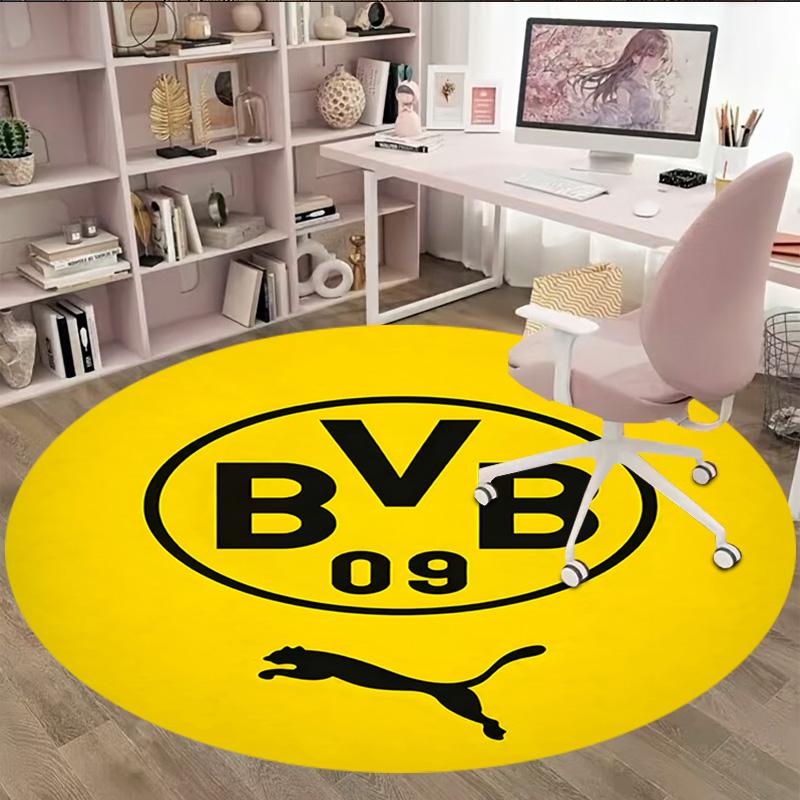 1pc B-BVB Carpet, Round Rug, Comfortable, Suitable for Entryways, Living Rooms, Office, And Bedrooms, Christmas Decoration