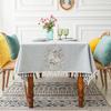 New Chinese Tablecloth Fabric Art Cotton Linen Simple Rectangular Dining Table Tassel Lace Tea Table Desk Tablecloth