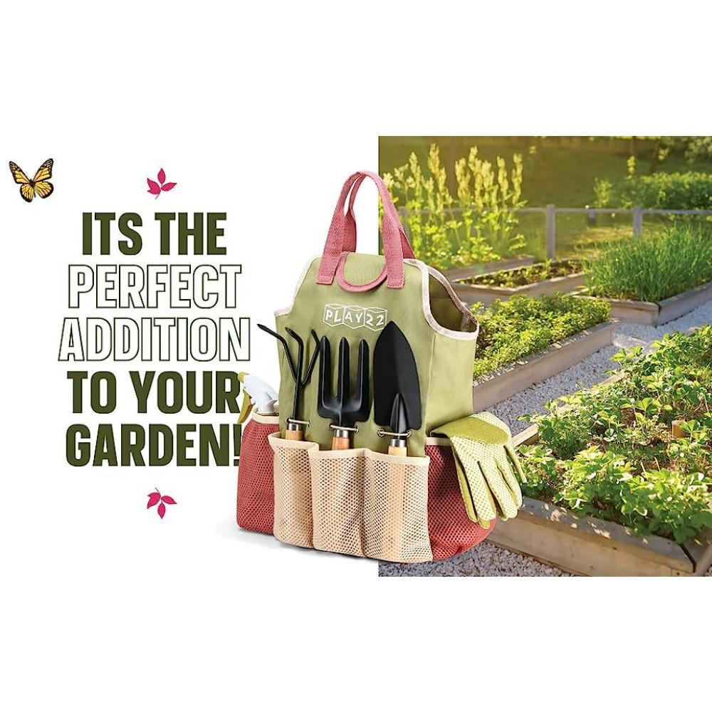 Gardening tools, 10 piece set, gardening tool kit, with bag and gloves, men's and women's gardening tool gifts