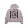 Unisex Oversized Hooded Sweatshirt With Distressed Graffiti Print Streetwear Casual Top