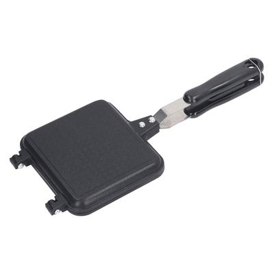 Сэндвичница из алюминиевого сплава с антипригарным покрытием, двухсторонняя, для выпечки хлеба, панини, откидная сковорода для наанов