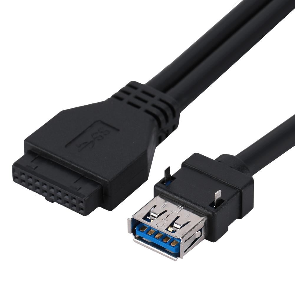 Кабель USB 3.0 19/20 Pin для передней панели материнской платы настольного компьютера с фиксированными ножками