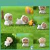 Charming Miniature Lamb Resin Craft Perfect For Fairy Garden Dcor
