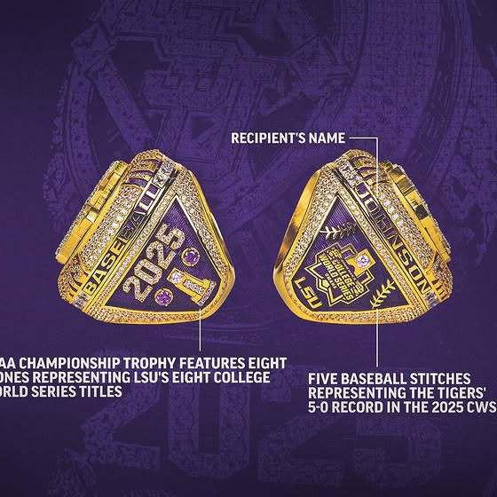 Кольцо чемпионата LSU по бейсболу 2025 года - Горячая распродажа