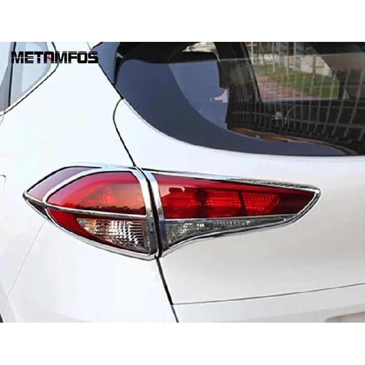 Накладка на задний фонарь для Hyundai Tucson 2015-2017 2018 Хромированная рамка заднего фонаря Защитная накладка на задний фонарь Аксессуары Стайлинг автомобиля