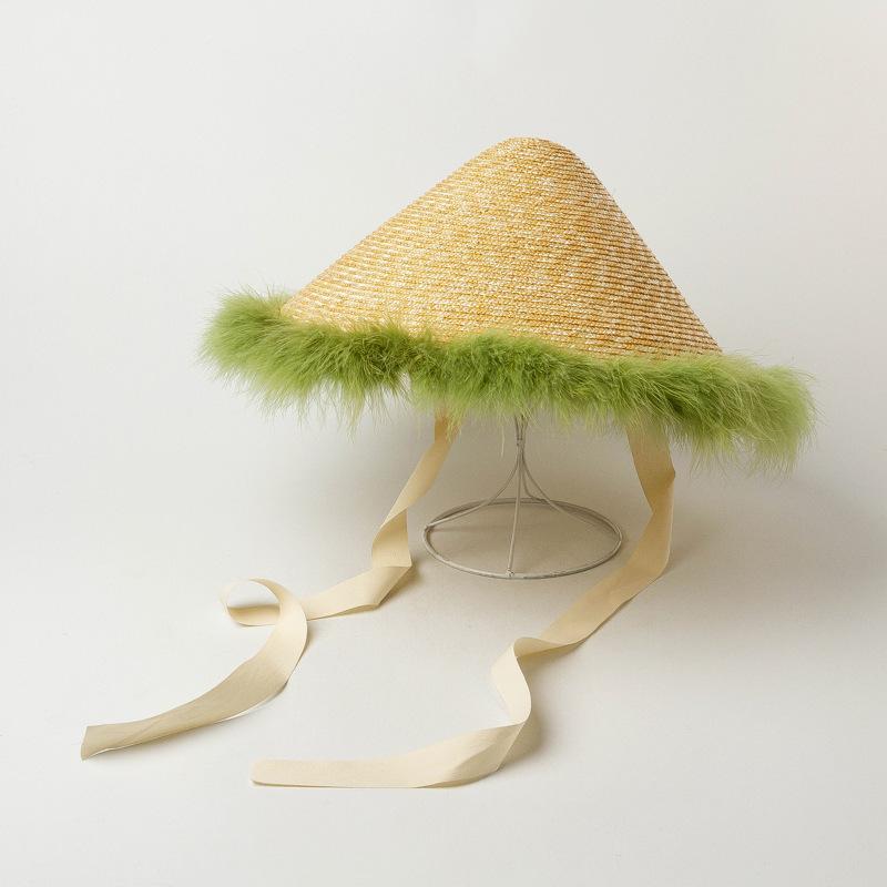 В Европе и США весной и летом новая соломенная шляпа с перьями на открытом воздухе, солнцезащитный крем, моделирующие шляпы, шляпы