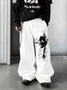 Wide Leg Casual Sweatpants for Men, Drawstring Waist Pants with Side Pockets for Everyday Relax and Street Look