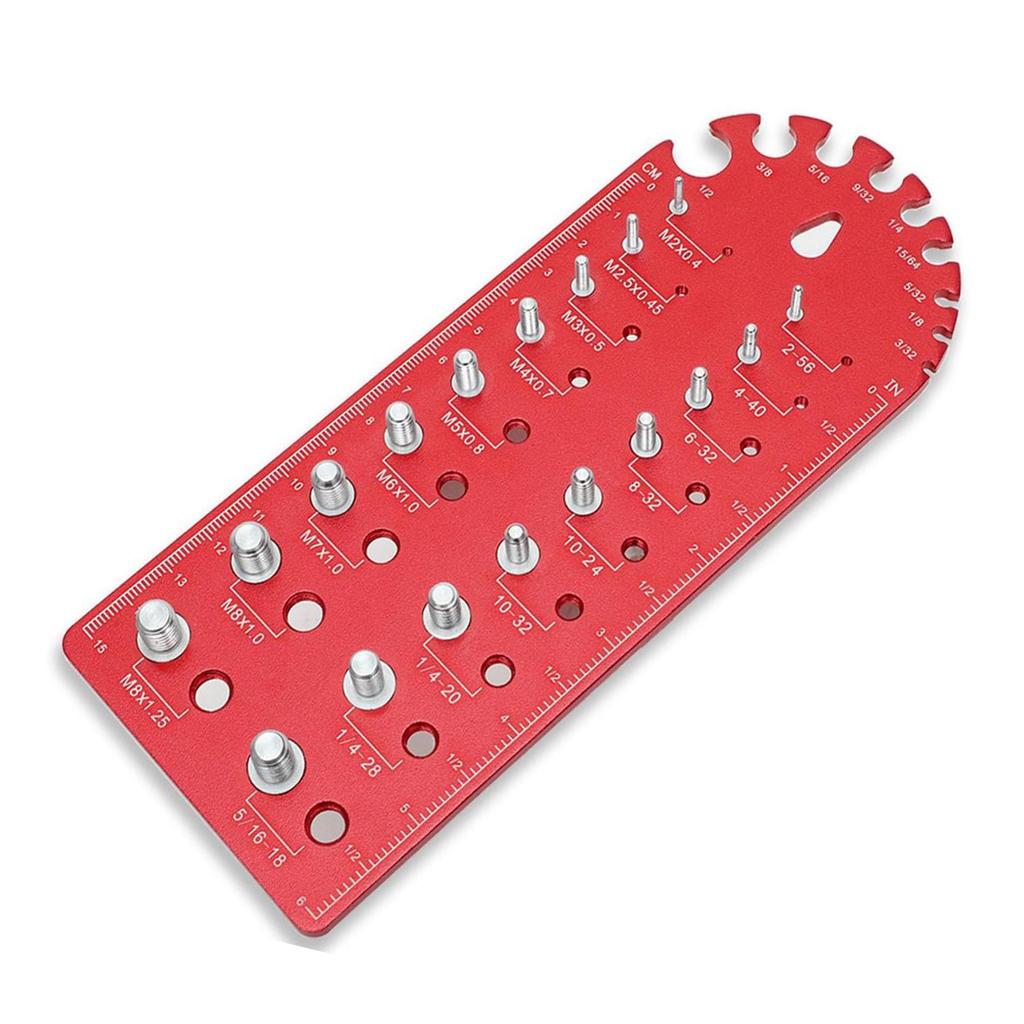 Nut and Bolt Thread Checker Aluminium Alloy Accurate Metric Screw Bolt Size and Thread Gauge