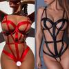 Горячее Сексуальное Боди с Вырезами Женское Сексуальное Эротическое Фантазийное Белье Прозрачное Боди Порно Секс Набор БДСМ Белье