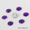 8/10/12mm Sewing Flatback Rhinestones Round Acrylic Beads Sew On Strass Crystal Stones For DIY Craft Scrapbook Decoration