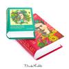 [A0607] - 2 Nesting Book Boxes 'Frida Kahlo' Green Red - 17x13x5 Cm and 13x10x4 Cm