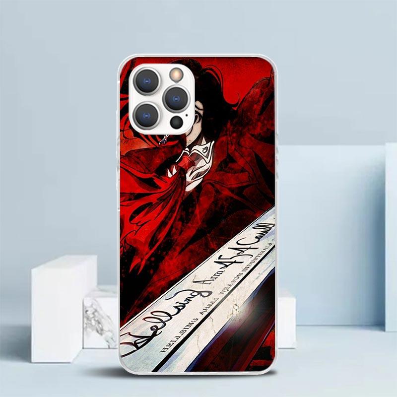 A-Alucard Hellsing Аниме Мягкий Чехол для iPhone 16 17 Air 15 14 Pro Max 16E Чехол для Телефона 13 Mini 12 11 7 SE 8 Рисунок с Принтом Подходит Cas
