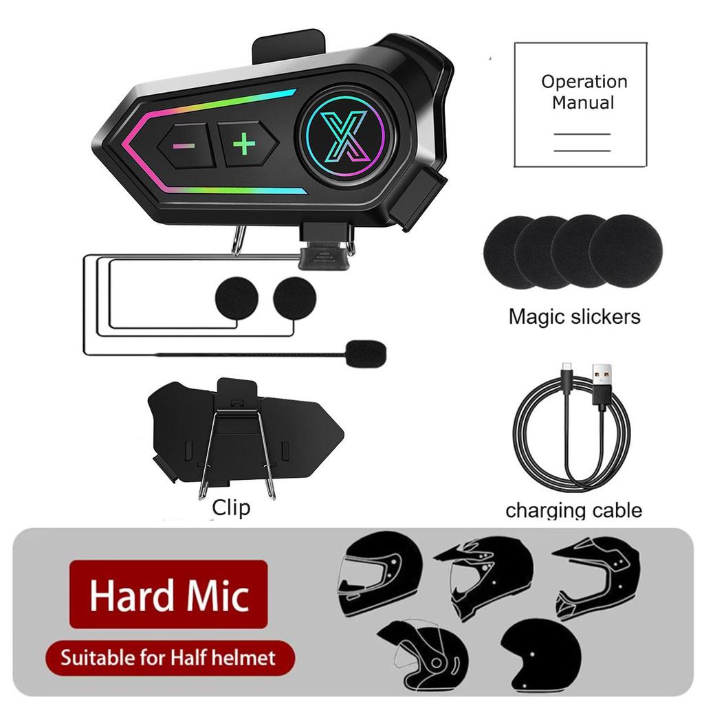 X10 Bluetooth 5.4 гарнитура для шлема мотоциклиста для мотоциклиста беспроводной набор для звонков на телефон водонепроницаемые наушники MP3-плеер для мотоцикла