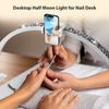 Складная настольная лампа Half Moon для маникюрного стола 38 Вт с регулировкой яркости 3000K-6000K и держателем для телефона LED