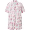 Digital printing new explosive women's loungewear cardigan short-sleeved shorts pajama set