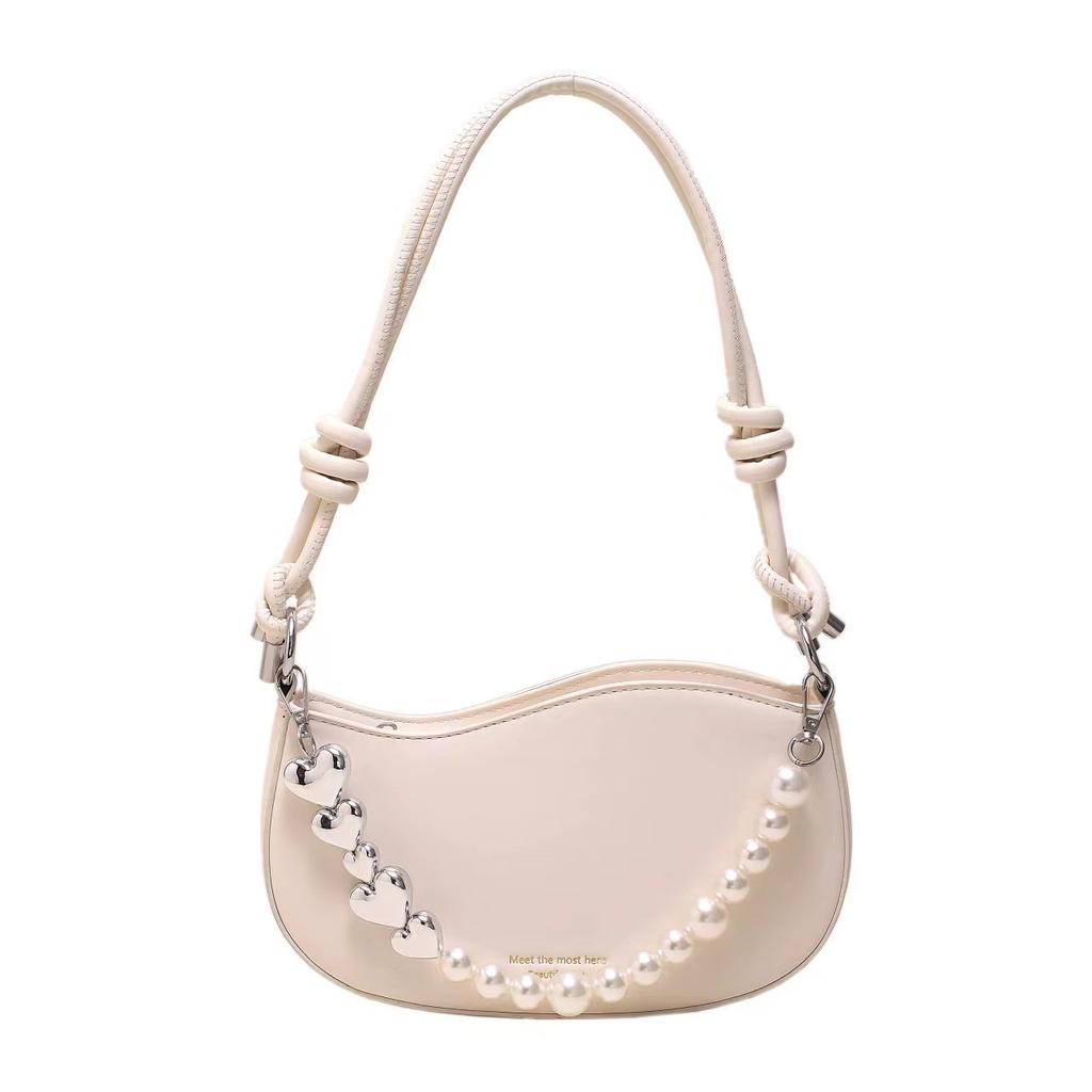 Сумки женские нишевые дизайнерские женские сумки модные портативные сумки через плечо с цепочкой из жемчуга