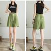 2022 Summer Fashion Korean Casual Shorts High Waist Wide Leg Women Simple Loose Harajuku Drawstring High Street Sweatshorts