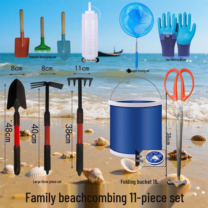 Набор граблей для копания моллюсков и крабов во время отлива: Инструмент двойного назначения для пляжа и сада