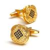 Hot-Selling High-Quality Light Luxury Blue Diamond Square Copper Gold French Men'S Cufflinks Jewelry