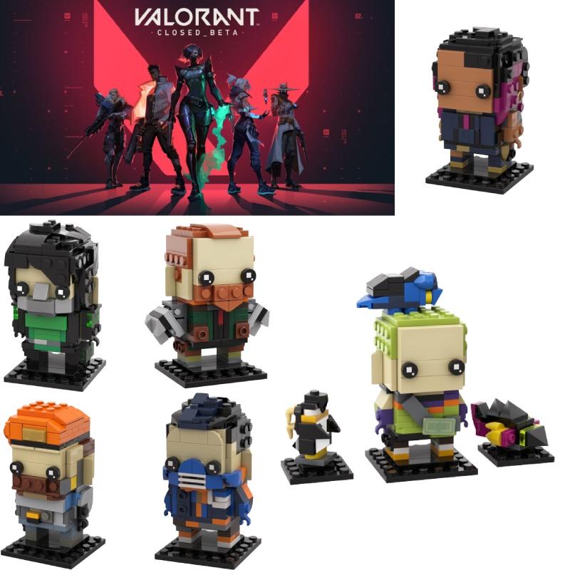 Gobricks Moc Valorant Контракт Голова Миниатюрная Фигурка Сборная Игрушка