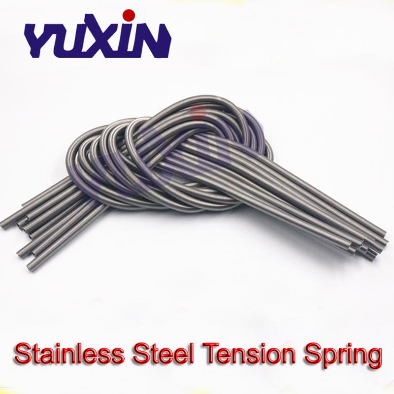 2Pcs 0.2*2*1000mm Stainless Steel Super Long Tension Spring Extension Spring Wire Diameter 0.2mm Out Diameter 2mm Length1000mm