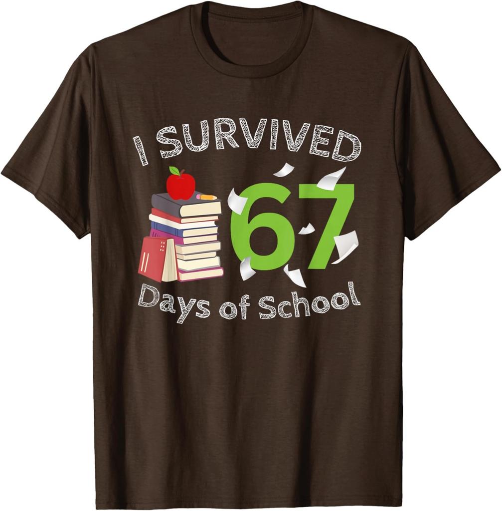 I Survived 67 Days of School Funny Meme Unisex T-Shirt