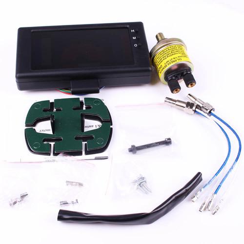 5" Цифровой 6в1 Автомобильный датчик Тахометр Вольтметр Часы Об/мин Температура масла Температура воды Давление масла