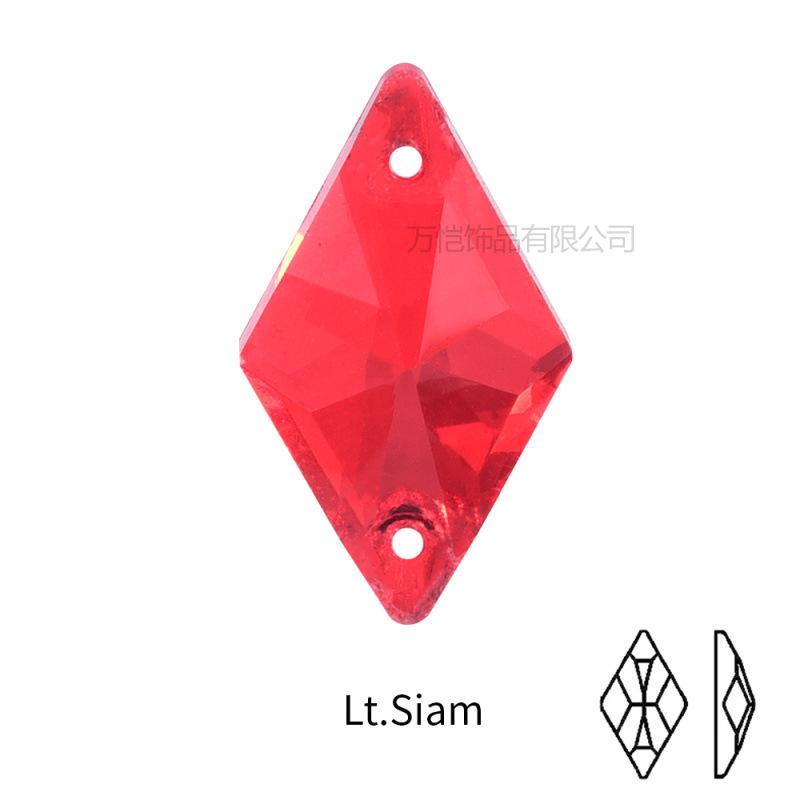 Crystal Hand-Sewn Diamond, Glass Rhinestone Diy Crystal Material, Rhombus Creative Clothing Accessories